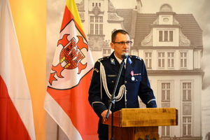 komendant powiatowy policji mł.insp. Paweł Kolczyk